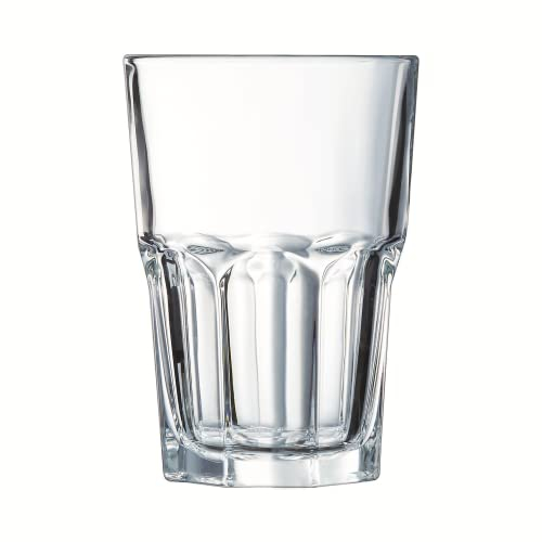Arcoroc - Kollektion Granity - 6 hohe Gläser 35 cl aus gehärtetem Glas, stapelbar - Modernes Design, ideal für Cocktails - Verstärkte Verpackung