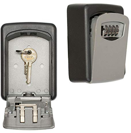 KCT Wall Mounted Combination Key Safe - 4 Digit Secure Outdoor Security Box Lock Cabinet Box House Home Car Keys