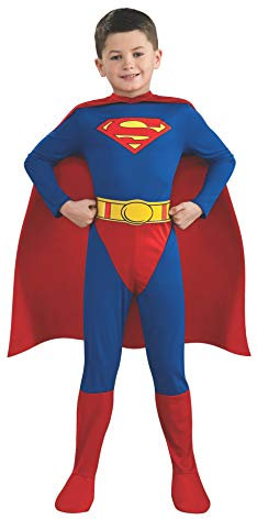 Rubies Official DC Superman Kids Fancy Dress Boys Superhero Childrens Child Comic Book Costume,5-7 years Medium Halloween