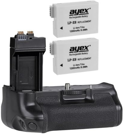 Meike Battery Grip for Canon EOS 550D 600D 650D 700D BG-E8 (in Original Quality Power Pack with Vertical Shutter Release and many functions/Vertical Grip/Battery Grip) – P