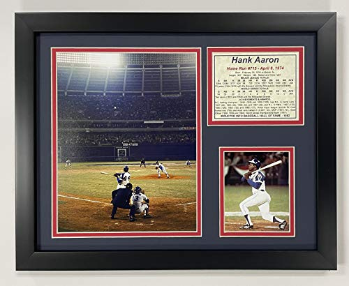 Legenden Sterben Nie Hank Aaron Karriere als Spieler Farbe gerahmtes Foto Collage, 11 von 35,6 cm