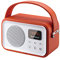 Sunstech RPBT450OR – Tragbares Radio Digital FM, Lautsprecher, Bluetooth, Mikrofon, FM, USB, SD, AUX-Eingang, 2,5 W RMS, orange