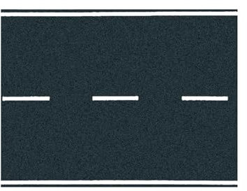 NOCH® Landstraße, Flexible Modellstraße, 100 x 6,6 cm ideal für Spurweite H0, Modellbau und DIY Batselprojekte