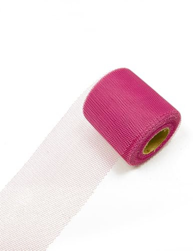 HOBI Rouleau de Tulle Rose Fuchsia 20 mètres - Rose - Taille Unique