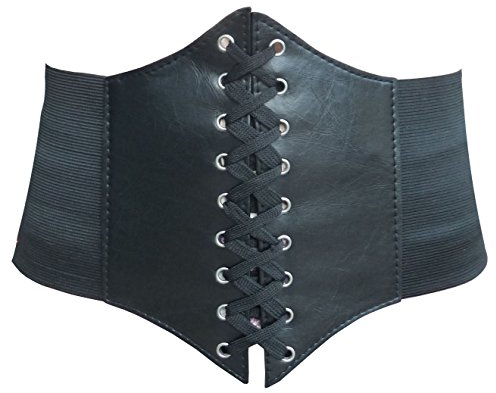 HOEREV® elastischen breiten elastischen Band gebunden waspie Korsett Hüftgurt_XXL_Schwarz