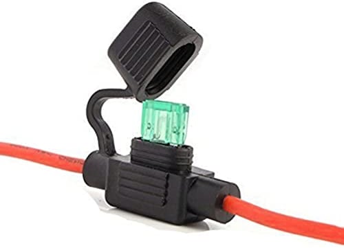 Qiorange Sicherungshalter KFZ LKW Flachsicherung Sicherung Halter wasserdicht 30A (inkl. 30A Sicherung -26 cm/Kabel) 1 Set
