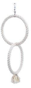Nobby Cage Toy, 2 Kletterringe aus Baumwolle weiß klein; 50/24 cm