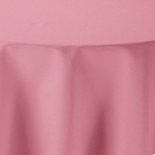 amp-artshop Tischdecke Leinen Optik Rund 160 cm Rosa Hell Pink - Farbe, Form & Größe wählbar mit Lotus Effekt - (R160Rosa)