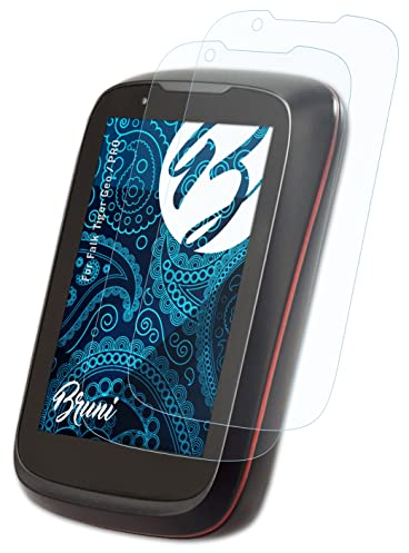 Bruni Schutzfolie kompatibel mit Falk Tiger Geo/PRO Folie, glasklare Displayschutzfolie (2X)