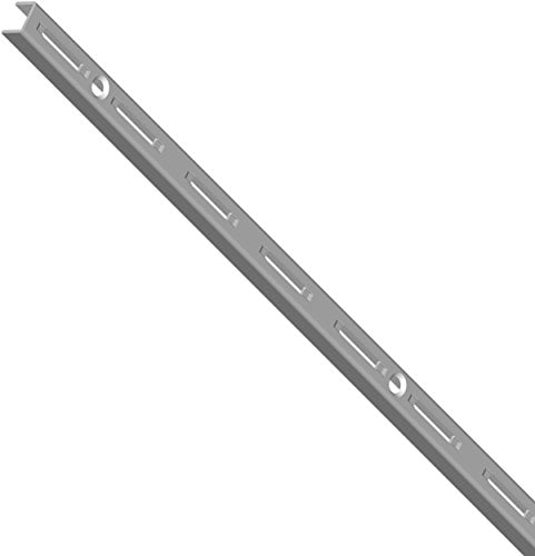Element System 10000-00044 Wandschiene 1-reihig / 2 Stück / 4 Abmessungen / 3 Farben/L = 200 cm/weißaluminium/für Regalsystem/Regalträger/Wandregal
