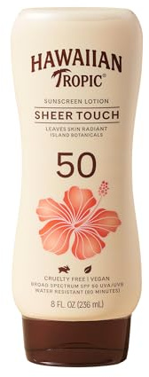 Hawaiian Tropic Sheer Touch Sunscreen SPF 50 Plus 8 oz (Pack of 2)