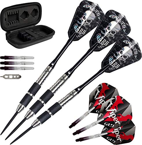 Viper Desperado 80% Wolfram Stahl Spitze Darts mit Aufbewahrungs-/Reisetasche: Death Mark, 24 Gramm