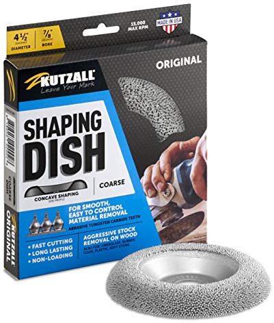 Kutzall Original Disco Ricurvo Abrasivo - Grana Grossa 114.3mm X 22.2mm - Accessorio per Smerigliatrice Angolare per Falegnameria per DeWalt, Bosch, Milwaukee. Carburo di Tungsteno Abrasivo, DW412O390