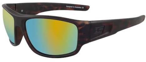 Dirty Dog 53353 AHMPOL Satin Black Xtal Blue Axle Wrap Sunglasses Polarised Len