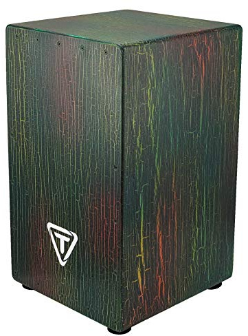 Tycoon Percussion Cajon, 29cm Wide, Hardwood Construction, Produces Deep Bass Tones & High Slaps, Adjustable Snare Wires w/Allen Wrench, Ideal for Beginners, Supremo 29 Series, Dark Iris Finish
