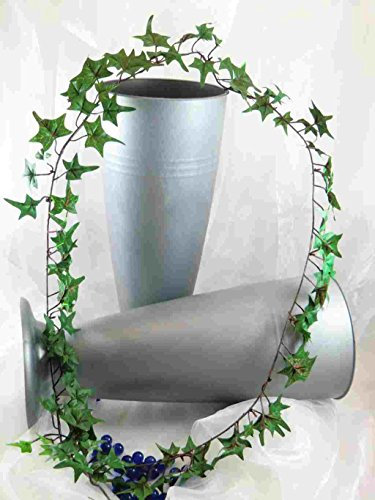 Florist Vase Zink, Höhe 41 cm mit abnehmbarem Standfuss
