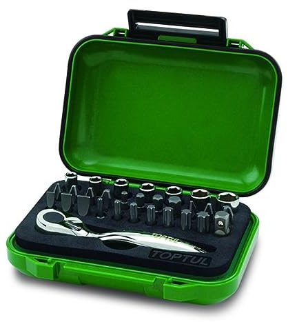 Steckschlüsselsatz TOPTUL 1/4 zoll 30 Stück (SL, PH, PZ, TORX, SQ)