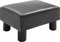 HOMCOM Footstool Footrest Small Seat Foot Rest Chair Ottoman Home Office with Legs 40 x 30 x 24cm, Black