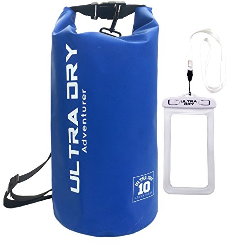 Premium Waterproof Bag, Sack with Phone Dry Bag and Long Adjustable Shoulder Strap Included, Perfect for Kayaking/Boating/Canoeing/Fishing/Rafting/Swimming/Camping/Snowboarding (Blue, 10 L) …