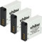 vhbw 3x batteria compatibile con Panasonic Lumix DC-GX880, DC-GX800, DC-GX800K, DC-GX850 fotocamera (600mAh, 7,2V, Li-Ion), infochip