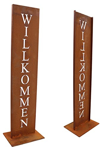 Rostikal Personalisierte Gartenschilder 71cm - Individuelle Rostdeko Garten Deko Schilder mit Namen - Perfekt für Außendekoration & als Geschenke, Wetterfest und Langlebig