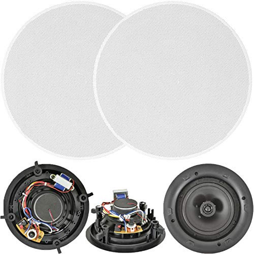 QUALITY Pair Of 8 120W 2 Way Low Profile Ceiling Speaker 100V 8Ohm Wall Slim