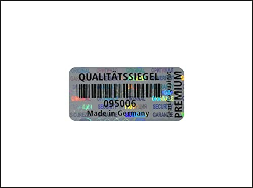 1000 Qualitätssiegel Hologramm Etiketten Garantie Siegel Sicherheitsaufkleber 32x15mm