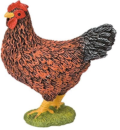 Bullyland 62316 - Spielfigur Huhn braun, ca. 4,6 cm große Tierfigur, detailgetreu, PVC-frei, ideal als kleines Geschenk für Kinder ab 3 Jahren