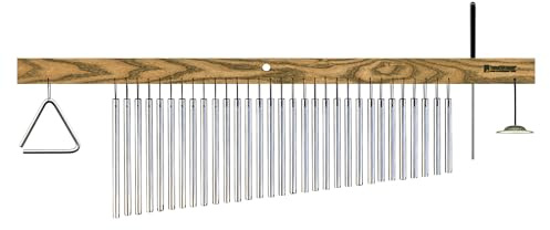 TreeWorks Chimes TRE416 MultiTree Klingelspiel mit 4 Dreiecken, Dreiecksschlägeln und befestigtem Finger-Becken, hergestellt in den USA (Demo-Video)