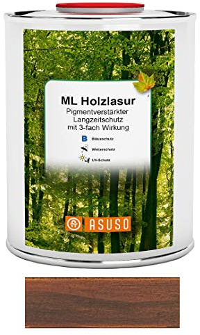 Asuso Holzlasur LANGZEITSCHUTZ 0,75 L palisander