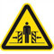 Aufkleber Warnschild Warnung vor Quetschgefahr 10cm sl Folie