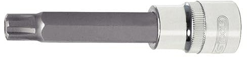KS Tools 918.1785 1/2 CHROMEplus Bit-Stecknuss RIBE mit Stirnlochbohrung,lang,M10