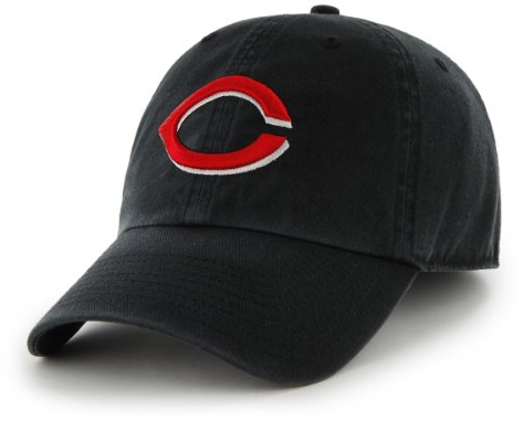 '47 MLB Cincinnati Reds Herren Clean Up Cap, Einheitsgröße, Schwarz