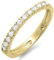 Dazzlingrock Collection 0,40 Karat (Ctw) 14 Karat runder Diamant Jahrestag Ehering stapelbarer Ring Weißgold Größe 7, Gelbgold, Weißer Diamant