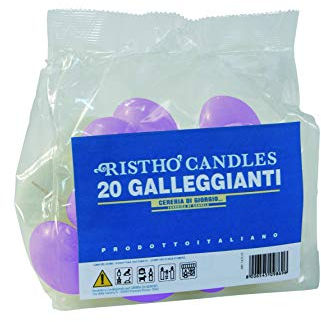 Candele Galleggianti, Viola Chiaro, Diametro 4.5 cm Altezza 2.7 cm, 20 pezzi