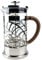 Café Olé BM-06C Floral Cafetière, 800ml 2 Cup 18/10 Stainless Steel French Press Coffee Maker, Silver