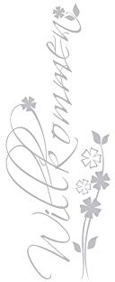 GRAZDesign Glastür Aufkleber Flur Eingang Willkommen Spruch, Fensteraufkleber Glas, Fenster Fenstertattoo - 105x40cm / Silbergrau