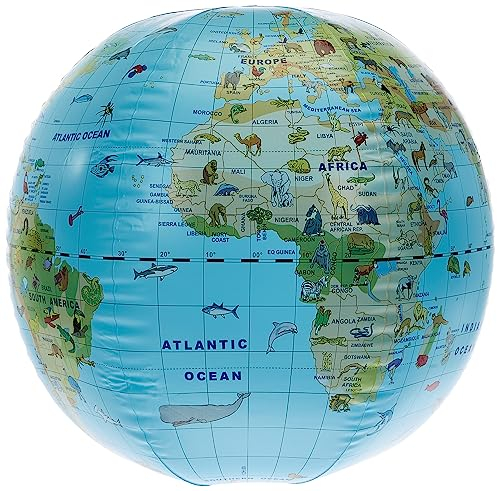 Aufblasbarer Globus, Tiere der Welt: 50 cm