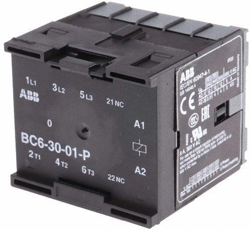 ABB GJL121 Leistungsschütz 24 V DC-Spule, 3 -polig / 20 A 4 kW 3N0/1NC Steuereinheit, Packung a 10 Stück