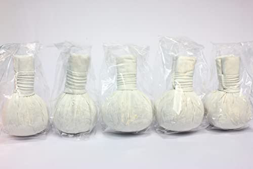 5 x Thai Spa Kräuterkompresse Massageball Therapie (Luk Pra Kob) Produkt aus Thailand