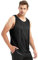 TopTie Herren Tank Top, Reversible Mesh Tank, Basketball Jerseys, Lacrosse Jersey- Schwarz XL