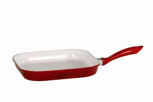 Krüger 2228VA Aluguss-Steakpfanne, Valencia, 28, 28 cm, rot