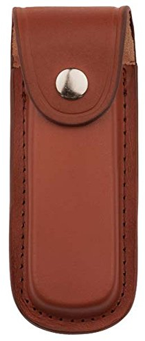 jowiha® Messer Etui aus Leder für 10 oder 12 Zentimeter Heftlänge in Schwarz oder Braun (Braun, 12 Zentimeter)