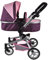 Bandits & Angels Puppenwagen Purple Purple Angel 2in1 ab 3 Jahren – Puppenwagen – Für Mädchen – Verstellbare Schiebestange 48-81 cm – Vollständig zusammenklappbar – Mit Einkaufskorb