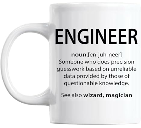Taza con definición de ingeniero: gran idea de regalo. Taza para café o té