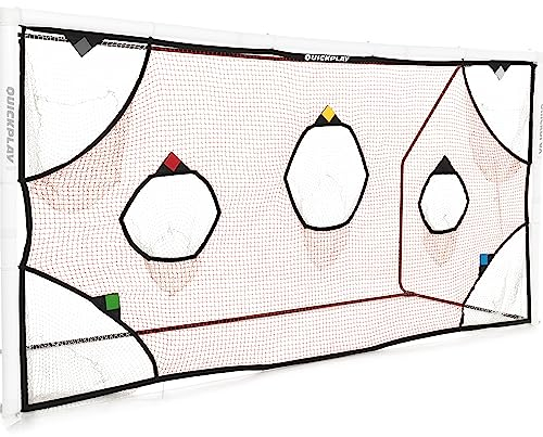 Quickplay PRO Reti 3.7 x 1.8M Bersaglio Obiettivo di Calcio con 7 Zone segnate - Esercizi di tiro e tiro Obiettivo