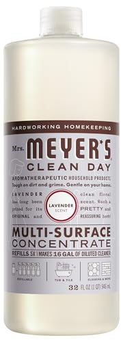 MRS. MEYER'S CLEAN DAY Multi-Surface Cleaner Concentrate, Use to Clean Floors, Tile, Counters, Lavender, 32 fl. oz