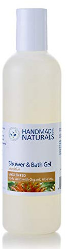 Handmade Naturals Shower and Bath Gel for Sensitive Skin with Organic Aloe Vera