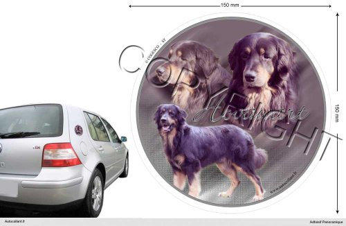 Pets-easy Circular Aufkleber Hund 15 cm Hovawart