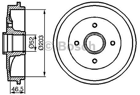 Bosch 0986477124 Brake Drum